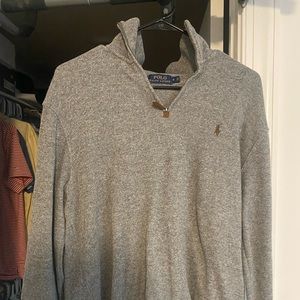 Polo 1/4 zip long sleeve sweater